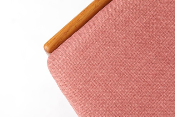 Sedia da pranzo vintage modello 49 Erik Kirkegaard | Høng Stolefabrik | Tappezzeria in teak e rosa | Danese (photo 3 of 11)