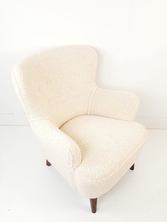 Image 1 of Vintage Artifort Theo Ruth Fauteuil Teddy Nieuw Gestoffeerd