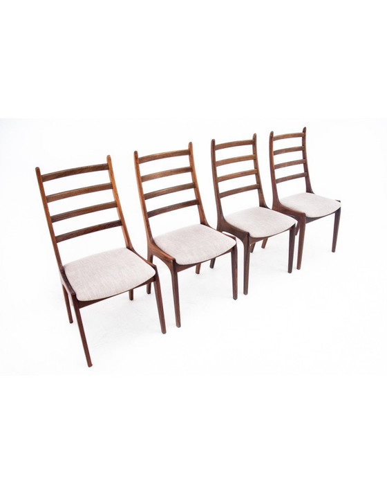 Image 1 of Juego de 4 sillas, diseño danés, años 60.