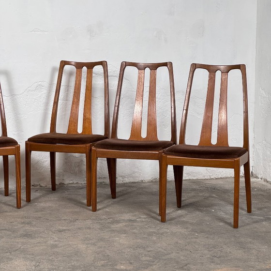 Image 1 of Mid-Century Nathan Dining Set: Extendible Table & 6 Chairs, 1960