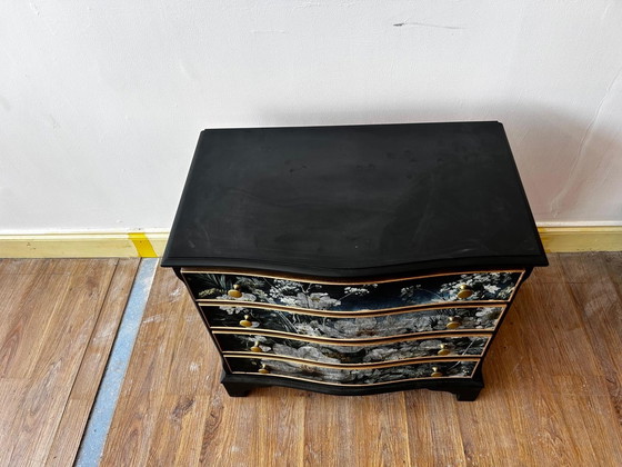 Image 1 of Upcycled vintage chest of drawers with floral design