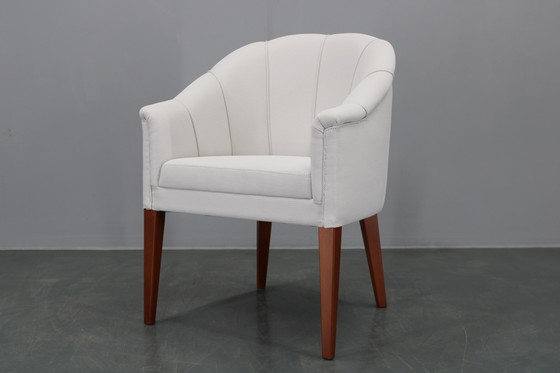 Image 1 of Vintage lederen gerestaureerde fauteuil, Tsjecho-Slowakije