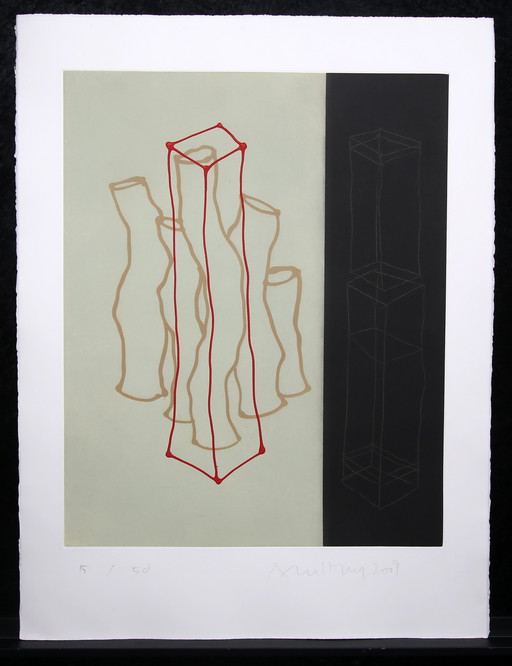 Merz, Albert - sans titre (15/50) - gravure en couleur/technique mixte - signé à la main