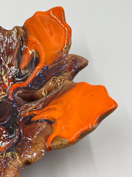 Image 1 of Vassoio portaoggetti con foglie autunnali di Vallauris