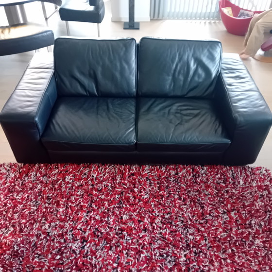 Image 1 of Sofá de cuero de 3 plazas Zanussi