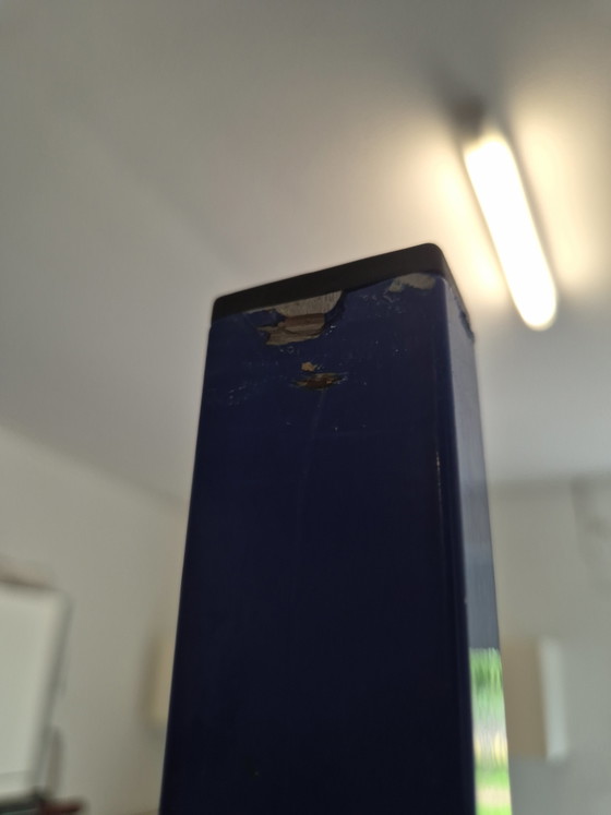 Scaffale/Carrello Vintage Blu Cobalto. – Armadi a muro, Metal (photo 9 of 9)