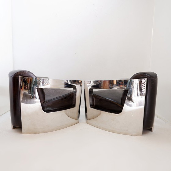 Image 1 of Paar Timothy Oulton "Mars" fauteuils - 2009