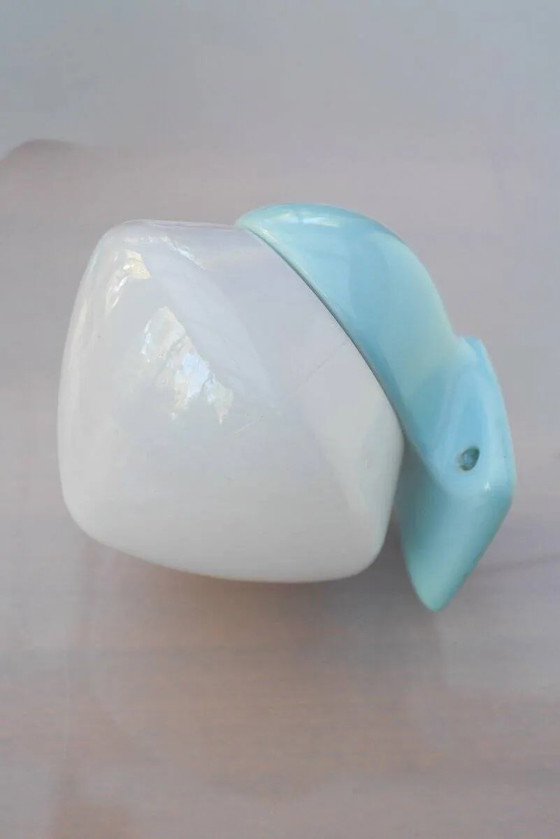 Grote mid-century moderne lichtblauwe badkamer wandlamp van Ifö – Jakobsson, Wandlampen, Porcelain (photo 4 of 15)