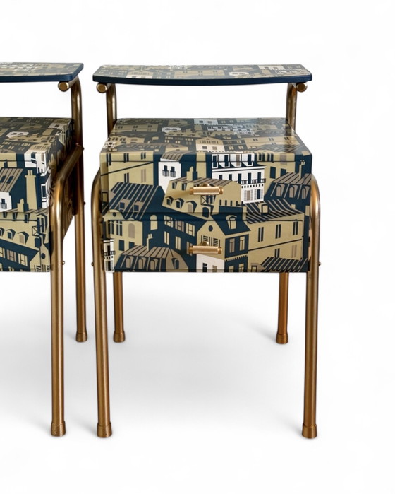 Image 1 of Vintage bedside tables covered with Emma's Apartment by Mini Moderns | The Vintage Vibe