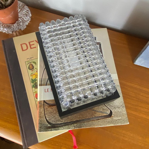 Rechteckige Wandleuchte aus geformtem Glas, Wila Leuchten, 1960 – wandlampen