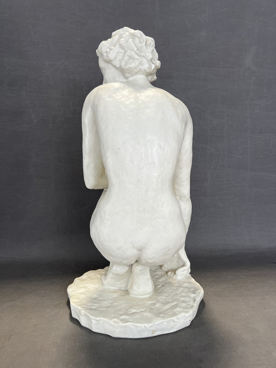 Image 1 of Fritz Klimsch for Rosenthal, Porcelain Sculpture of a Crouching Woman, Signed, Circa 1940