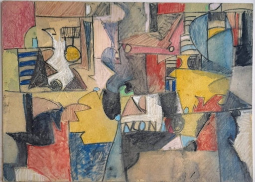 Claudio Scheffer - Mixed Media on Cardboard