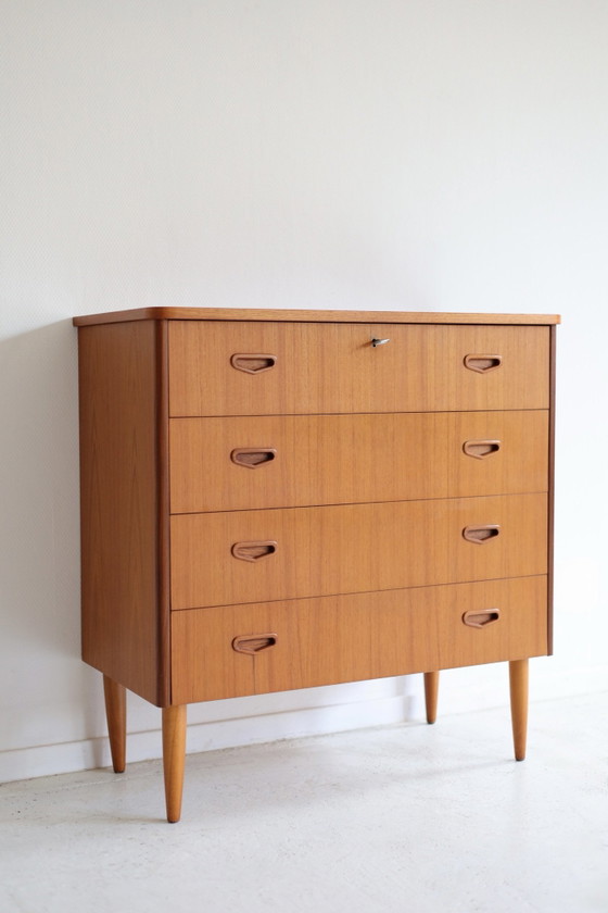 Cassettiera Scandinava Vintage Anni '50/'60 – Cassettiere, Legno (photo 2 of 5)