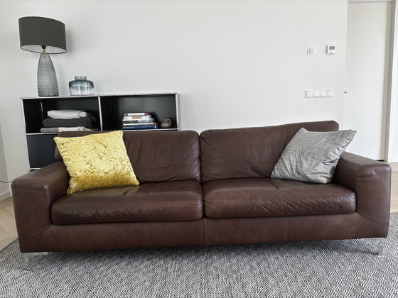 Image 1 of Bellissimo divano in pelle marrone cholade