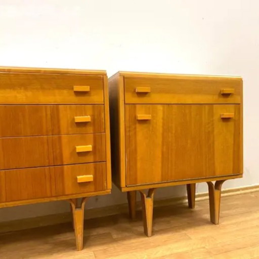 Set of 2 Retro Cabinets by F. Mezulánik, Brussels Style, 1960s