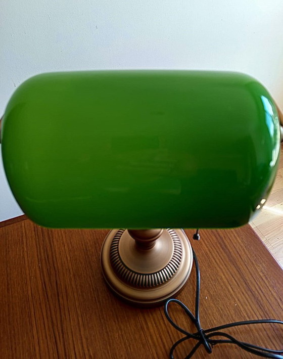 Image 1 of Vintage "Banker" Table Lamp -