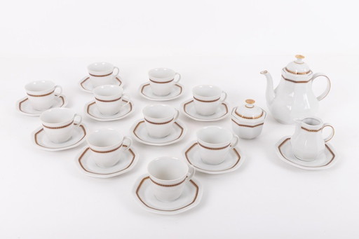 Vintage porseleinen koffie-/theeservies van Schirnding Bavaria, jaren 70.