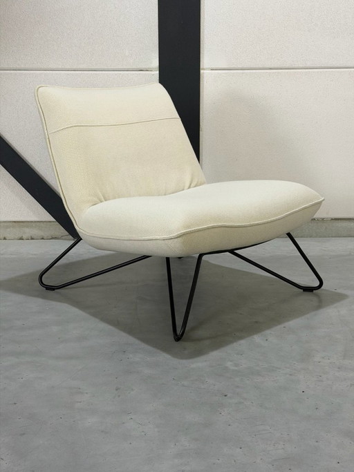 Rolf Benz Freistil 394 Sessel - cremefarbener Stoff