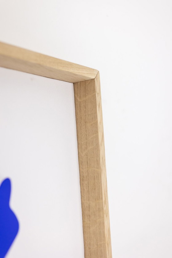 Image 1 of Antonine de Saint Pierre, blau lackiertes Metallschild. Zeitgenössisch.