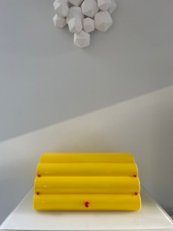 Image 1 of Vintage Memphis bread box Daisy Italian design