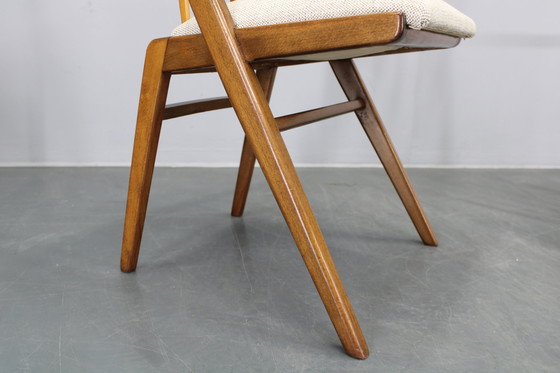 Image 1 of 1970 Ensemble de quatre chaises de salle à manger en hêtre, Allemagne de l'Ouest