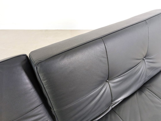 Image 1 of Sofá Smala de Ligne Roset original, de piel negra, diseño francés.