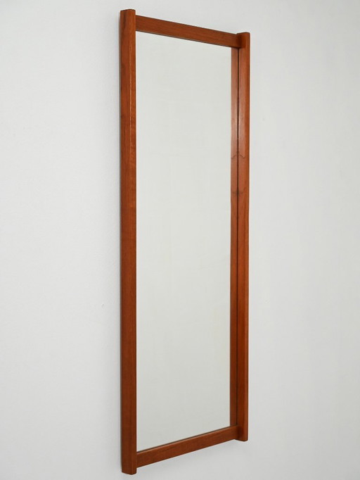 Scandinavische teakhouten spiegel uit de jaren 60