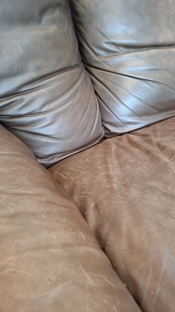 Image 1 of Vintage Brunati leren sofa – jaren 70 design