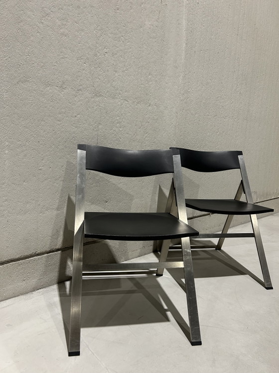 Image 1 of 2x Tecno design klapstoelen