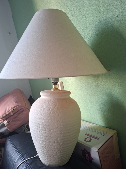 Mooie Witte Keramische Tafellamp – Afkomstig Uit De VS – tafellampen, Canvas (photo 2 of 5)