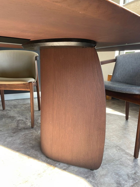 Image 1 of Mobitec Dolmen dining table 270 x 120 cm -organic- solid oak Walnut look matte