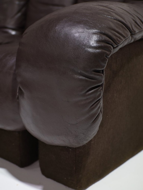 Image 1 of Divano DS-600 Non-Stop Snake De Sede anni '70 in pelle marrone