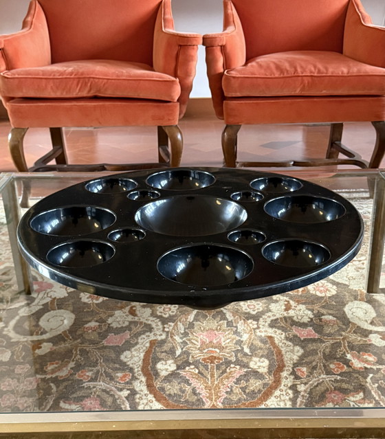 Image 1 of Mod. de l'ère spatiale Centre de table noir "Something Else", Mario et Marcello Mariotti pour ASEA, Italie, 1970