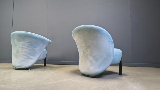 Image 1 of Ein Paar Calla-Loungesessel von Saporiti, 1980er Jahre