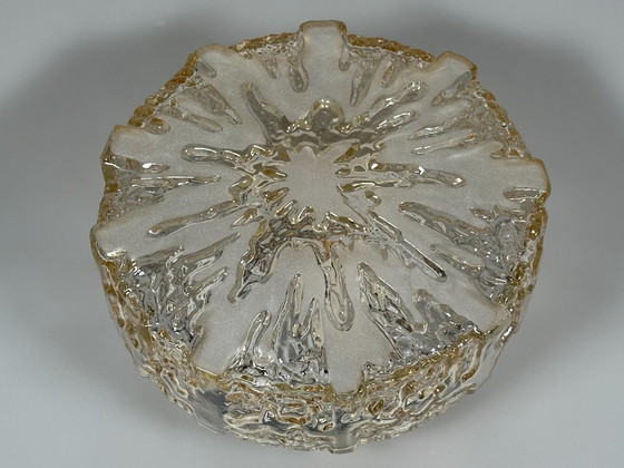 Image 1 of Plafonnier années 60/70, encastré, verre, métal, design futuriste