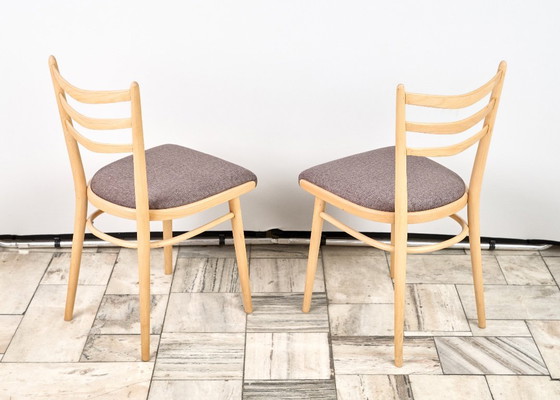Image 1 of Set van 4 houten stoelen JITONA, jaren 60, Tsjechoslowakije