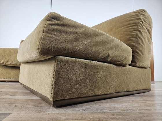 Image 1 of Three fabric lounge chairs 70s