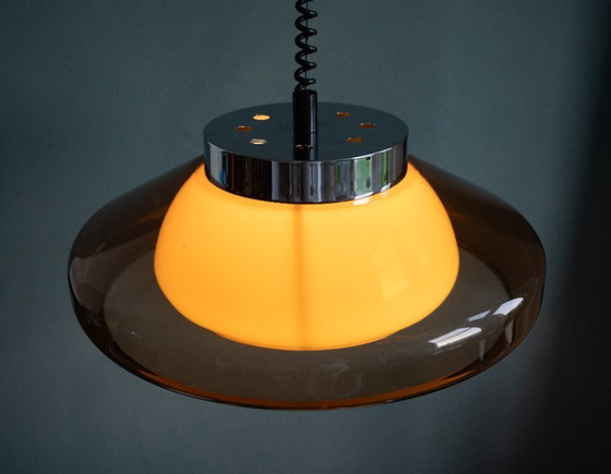 Image 1 of Herda Plexiglas-Pendelleuchte im Weltraumzeitalter