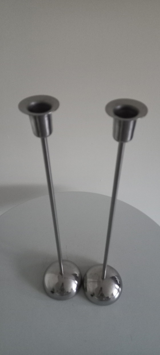 Image 1 of 2 x vintage modernist  kandelaar IKEA