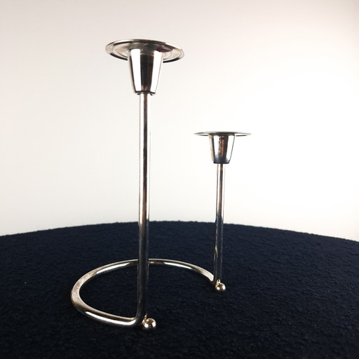 Vintage kandelaar BMF verzilverd jaren 70