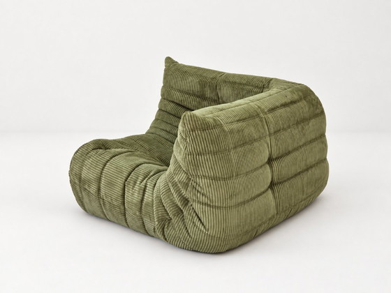Michel Ducaroy for Ligne Roset Divano Angolare Togo Olive – Divani angolari, Tessile, Velluto (photo 3 of 13)