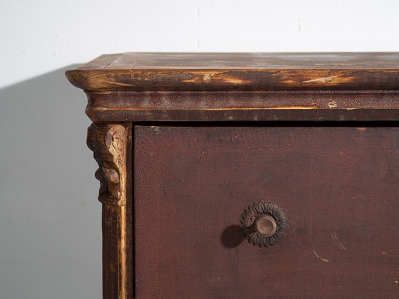 Antique chest of drawers with dark patina (c.1920) #74 (photo 26 of 40)