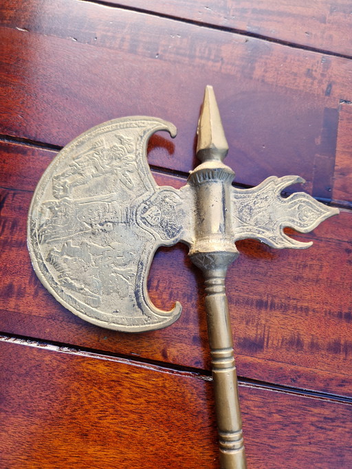 Brass axe, 60 cm decorative piece