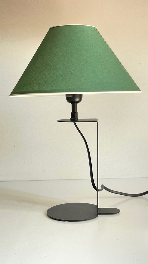 Stalen en stoffen lamp van Madura Frankrijk