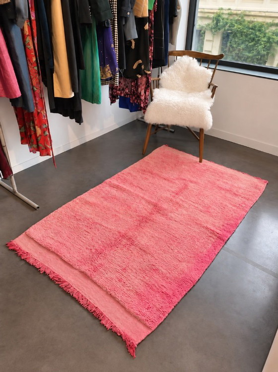Marokkanischer Wollteppich – verblasstes Rosa – Teppiche & Läufer, Wool (photo 2 of 5)