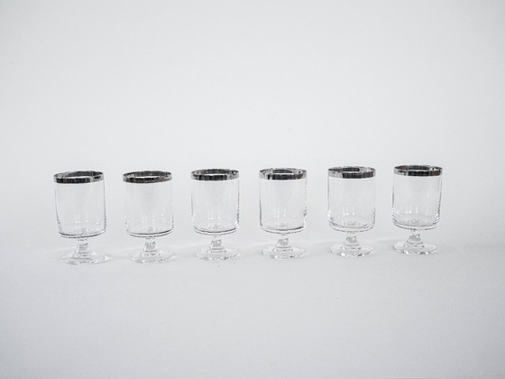 Image 1 of Set di bicchieri, stile Hollywood Regency, anni '70, made in Italy