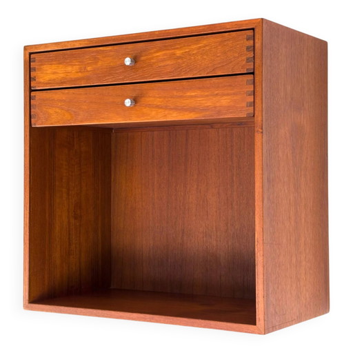 Consola de pared de teca #131 de Kai Kristiansen para Aksel Kjersgaard, años 60