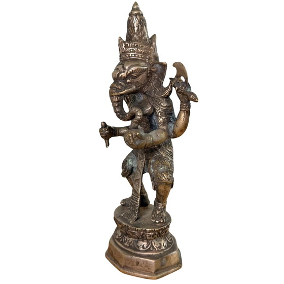 Ganesha | Brons | 20 cm | Meesterlijk gietwerk uit Indonesië – Beeldhouwkunst, Bronze (photo 6 of 7)