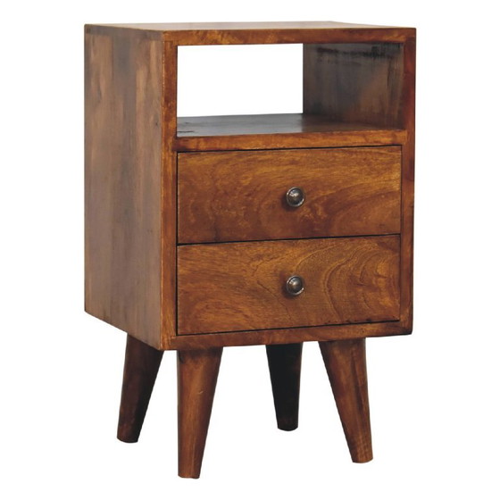 Mini Classic Chestnut Nachtkastje van Massief Mangohout – Mid-Century & Art Deco – Artisan, Wood (photo 4 of 10)