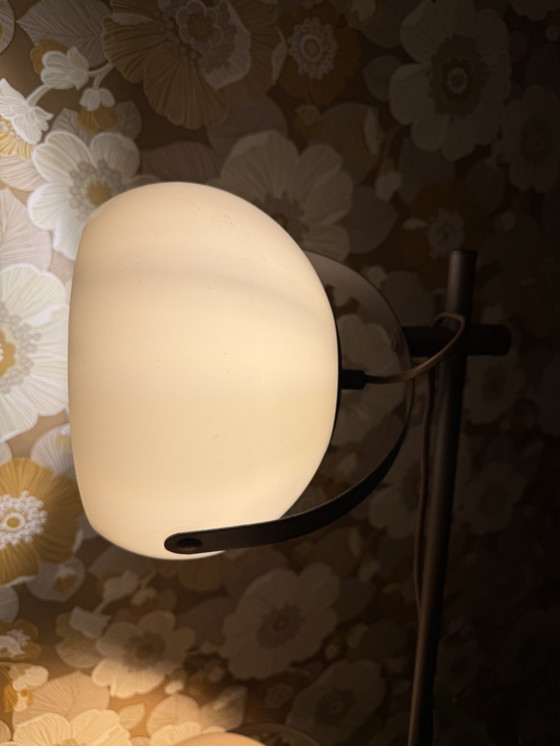 Image 1 of Lampada da terra retrò vintage a forma di fungo, lampade a globo anni '70